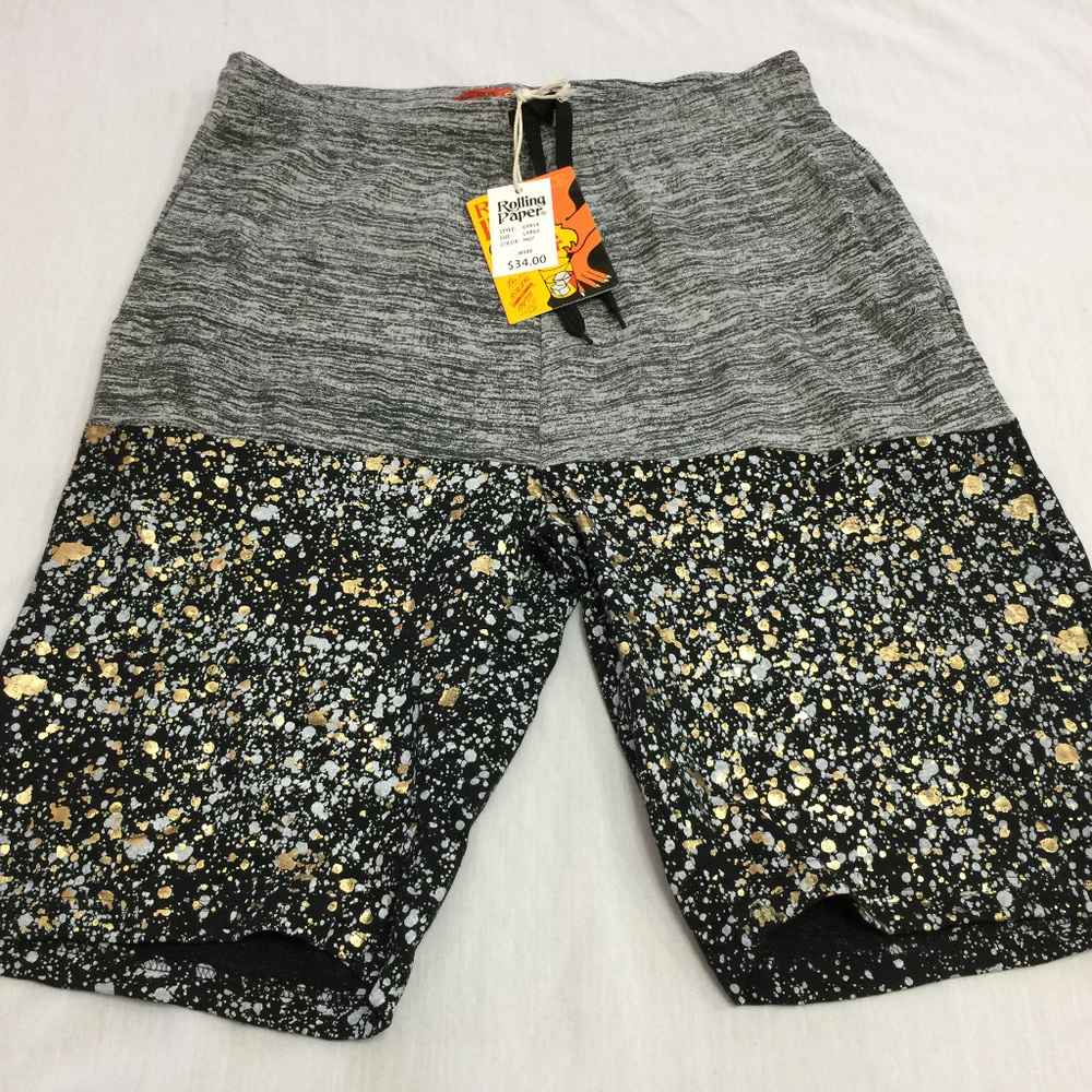 🌎🌎🌎 NWT ROLLING PAPER MENS COTTON SHORTS SIZE L 🌎🌎🌎